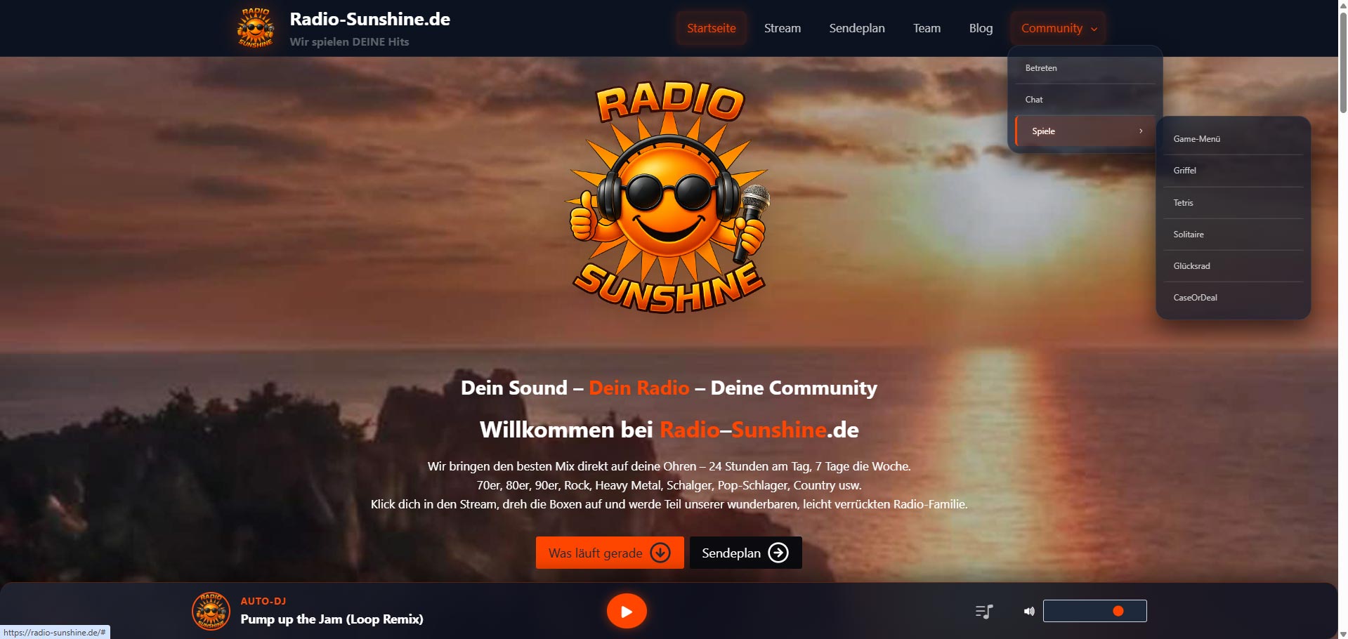 Screenshot Hero-Bereich neue Website